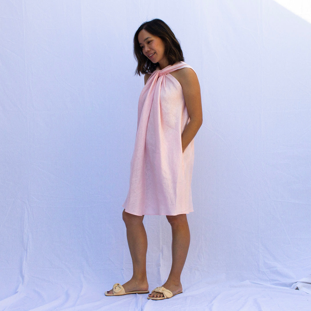 Twist Twist Dress in Blush