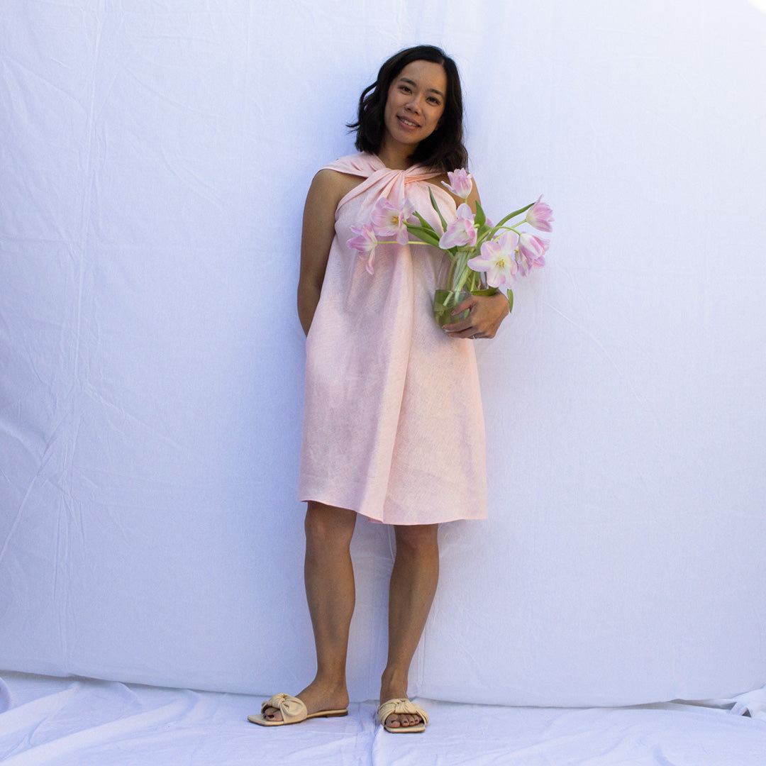 Twist Twist Dress in Blush