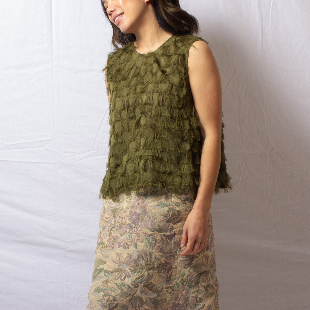 Feather Top in Olive