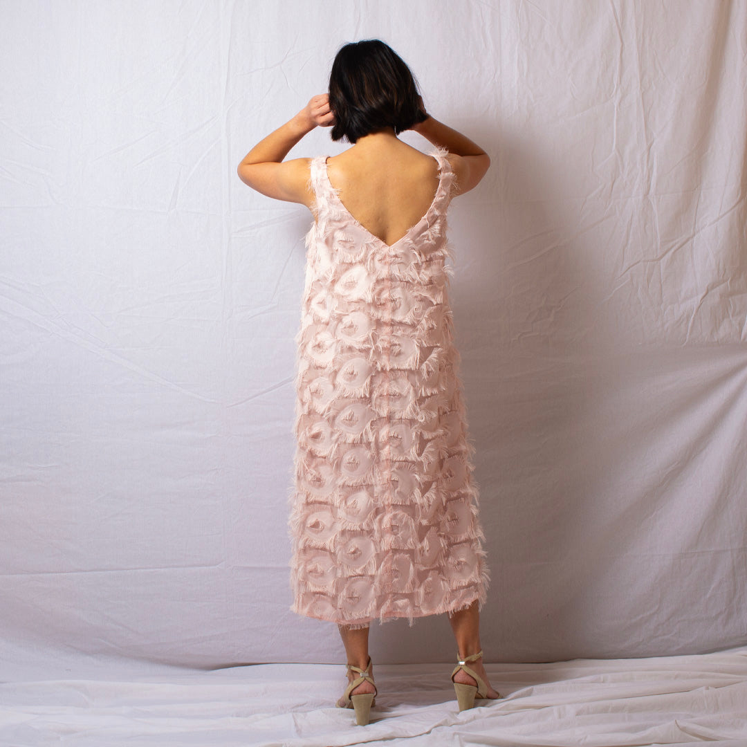 Feather Dress in Pink