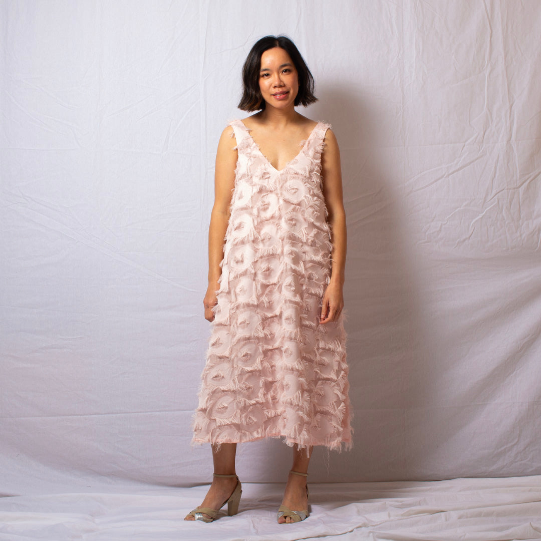 Feather Dress in Pink