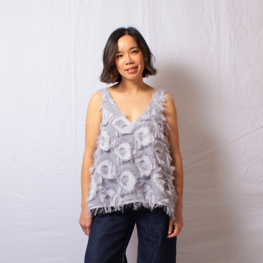 Nothing Goes To Waste Top in Dove Grey