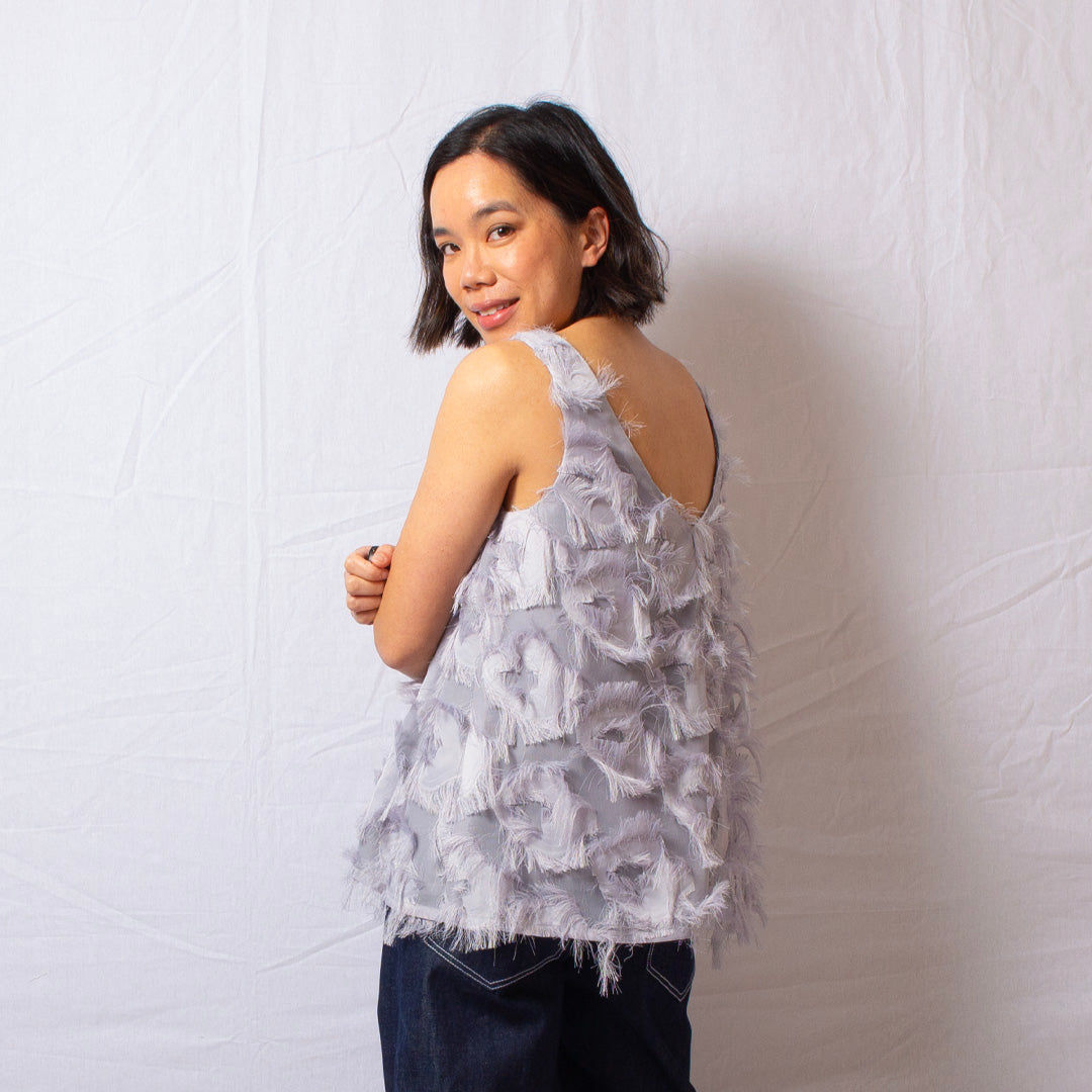 Nothing Goes To Waste Top in Dove Grey