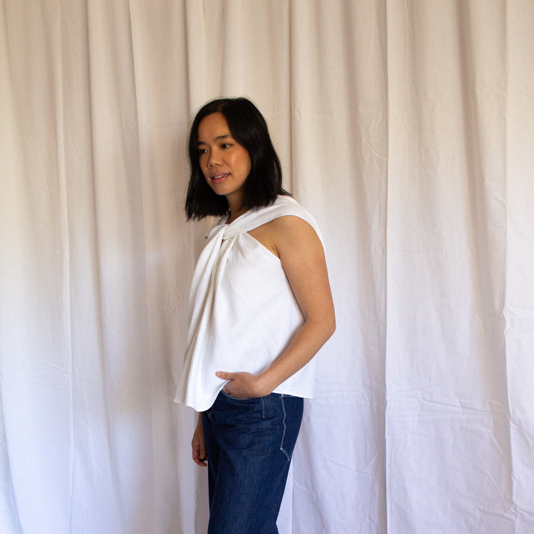 Twist Twist Top in Bright White