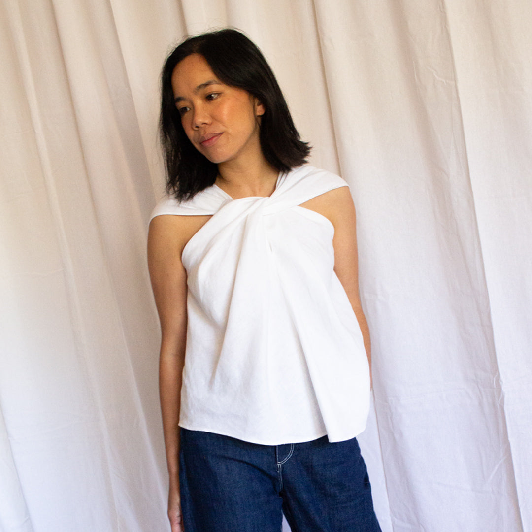 Twist Twist Top in Bright White