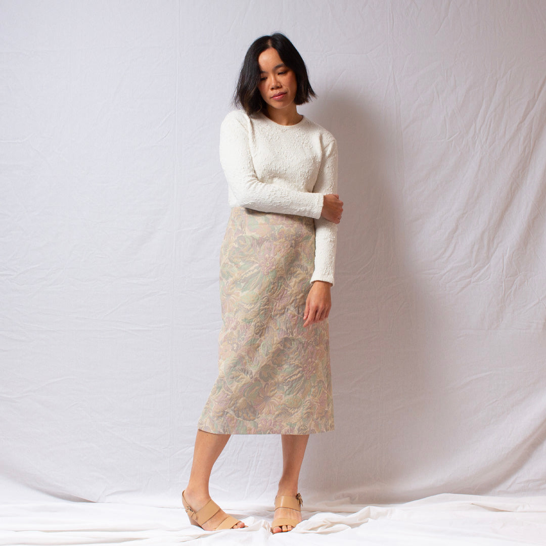 Grow Old with Me, Curtain Skirt in Vintage Blush