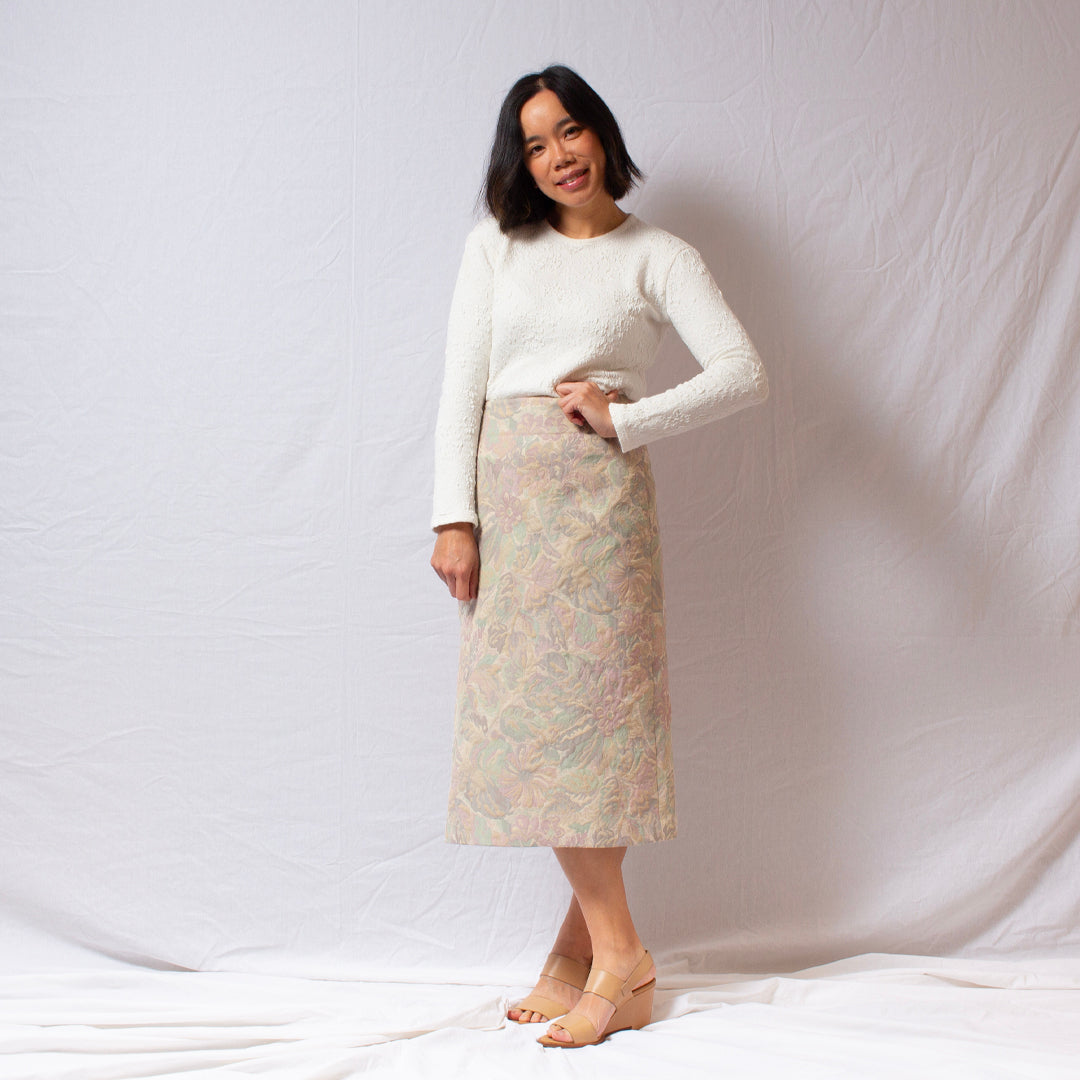 Grow Old with Me, Curtain Skirt in Vintage Blush