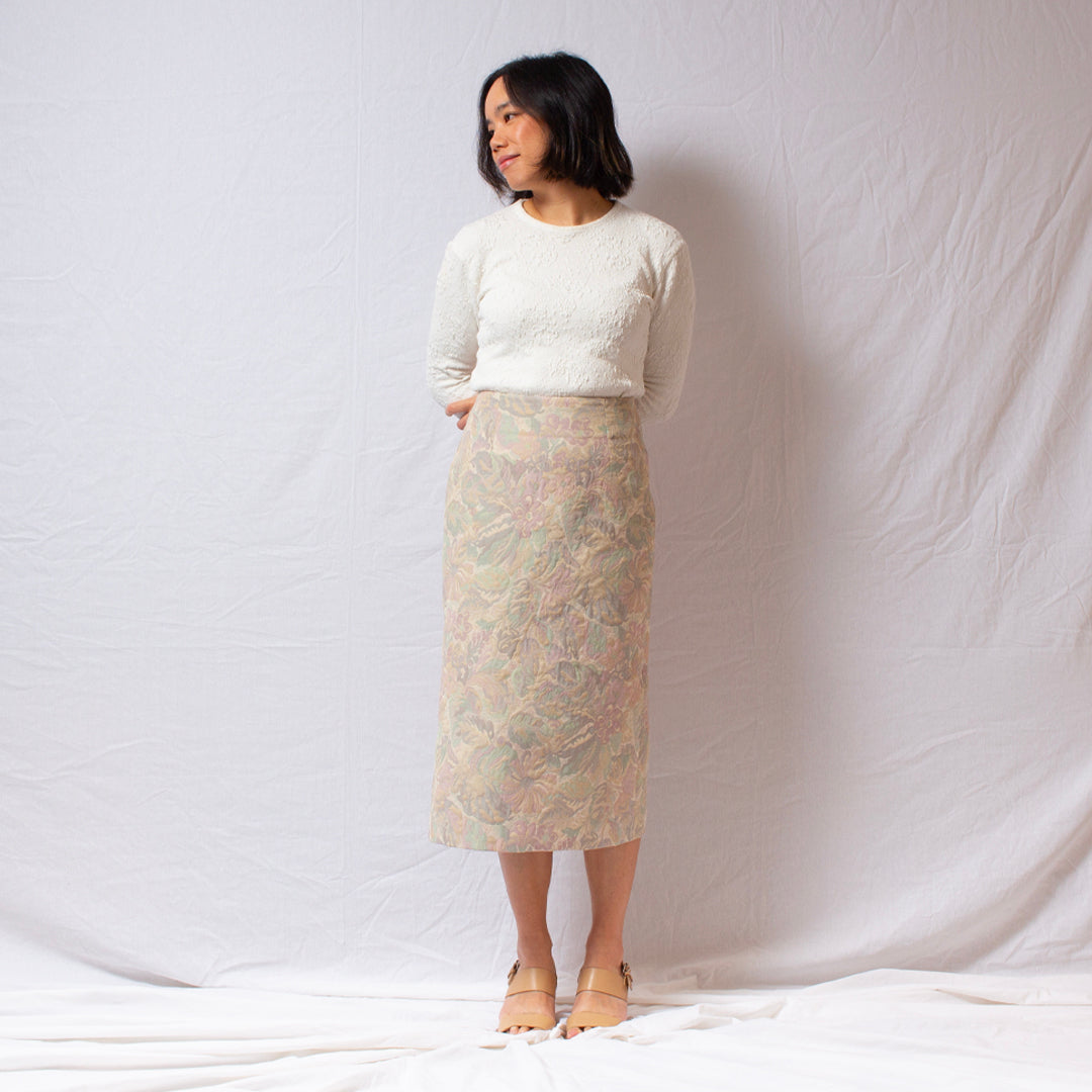 Grow Old with Me, Curtain Skirt in Vintage Blush