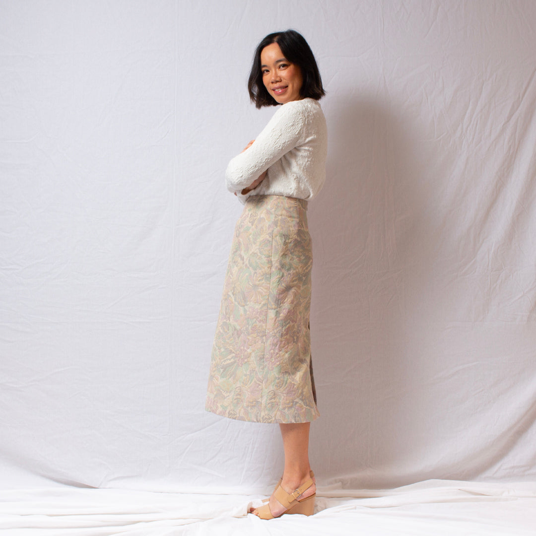 Grow Old with Me, Curtain Skirt in Vintage Blush