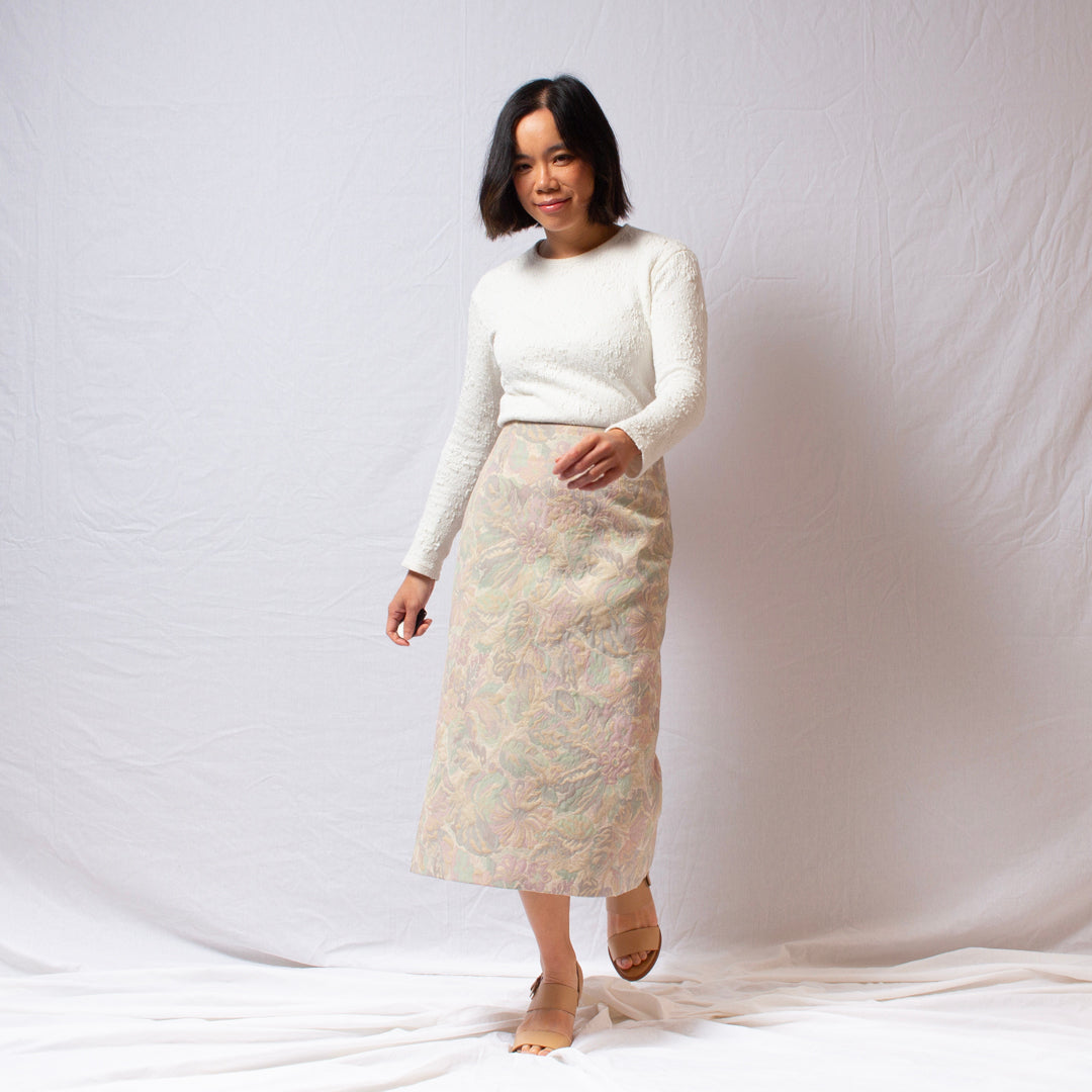 Grow Old with Me, Curtain Skirt in Vintage Blush