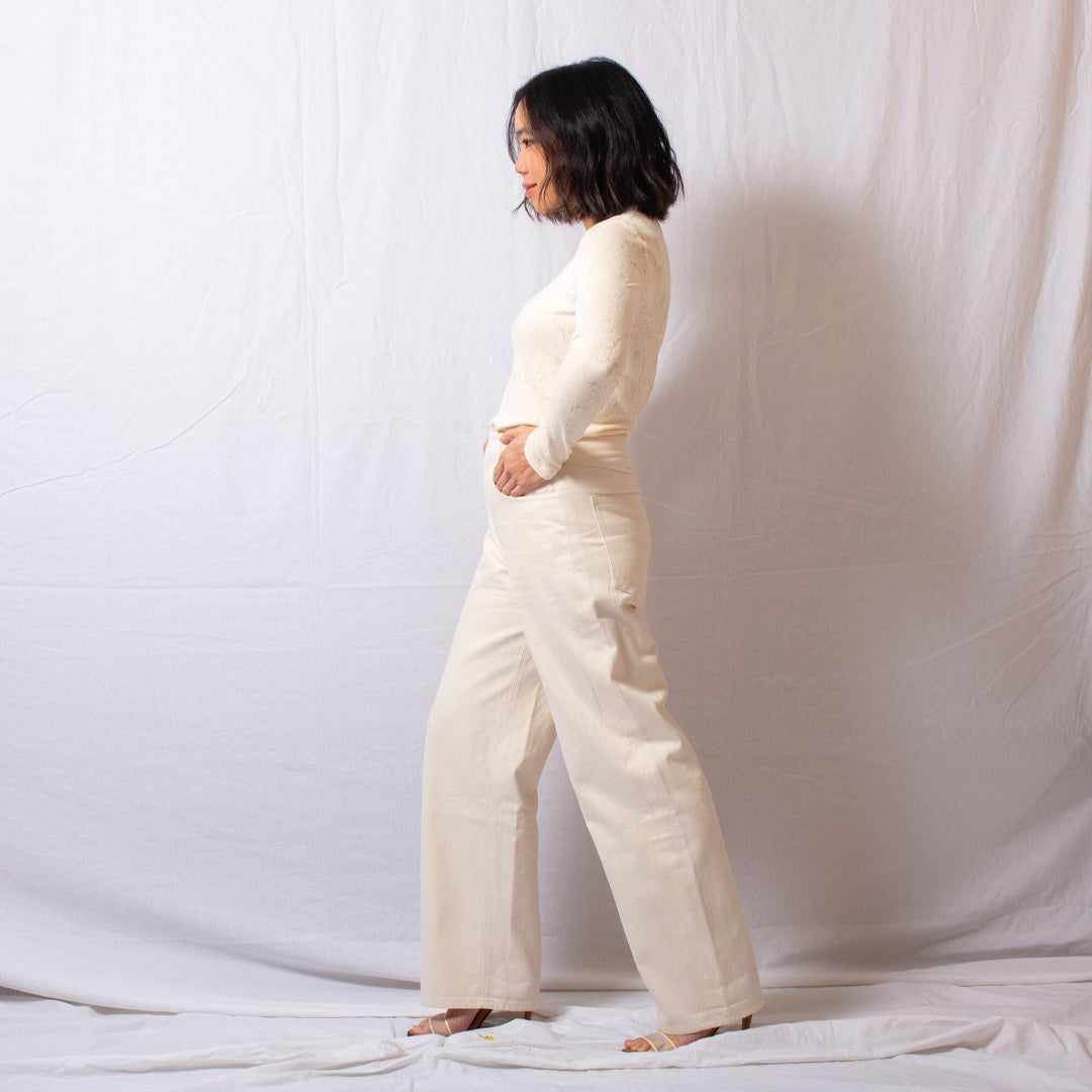 Grow Old With me Jeans in Deadstock Oat
