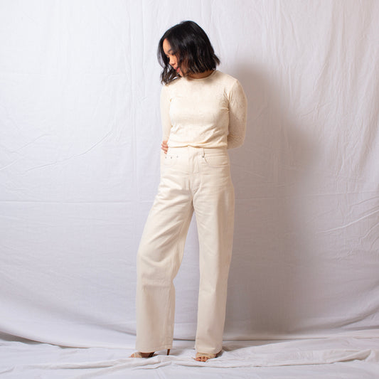 Grow Old With me Jeans in Deadstock Oat