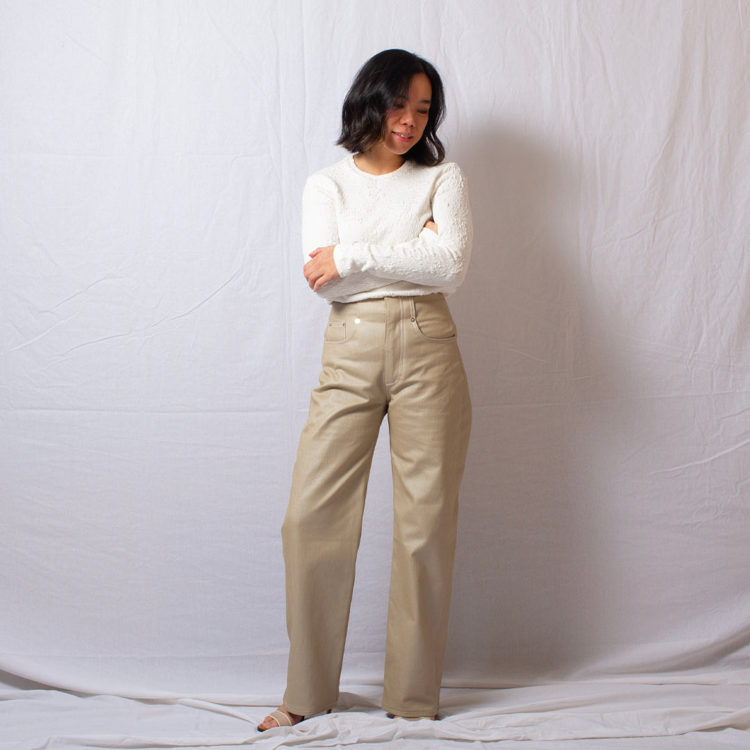 Grow Old With me Jeans in Deadstock Sandstone