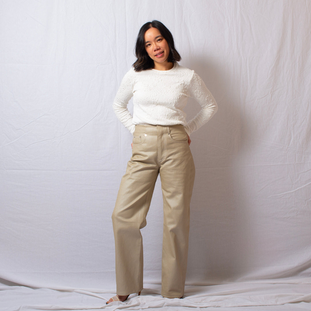 Grow Old With me Jeans in Deadstock Sandstone