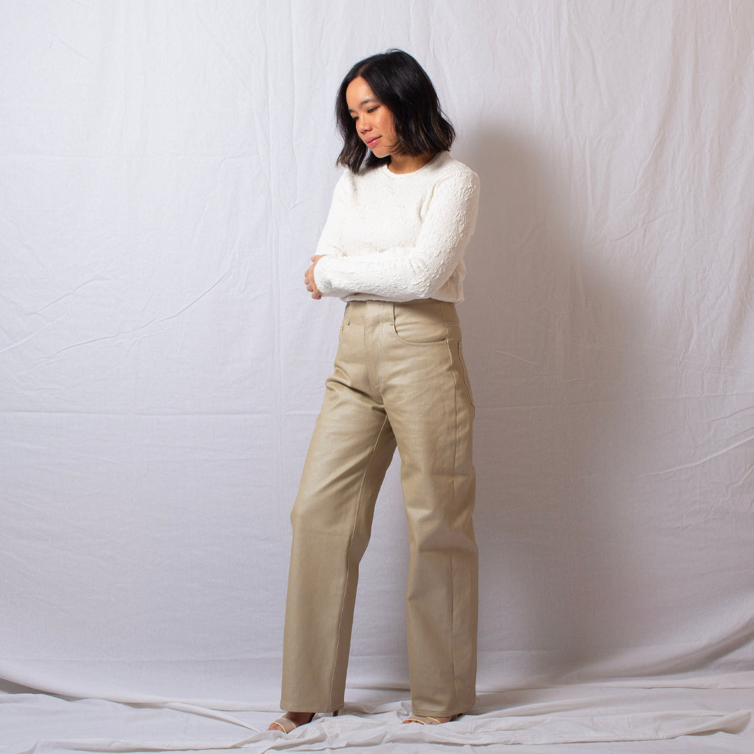 Grow Old With me Jeans in Deadstock Sandstone