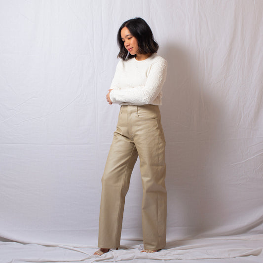Grow Old With me Jeans in Deadstock Sandstone