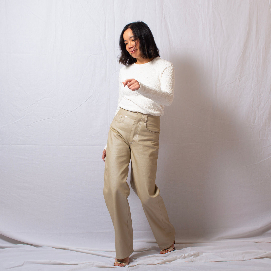 Grow Old With me Jeans in Deadstock Sandstone
