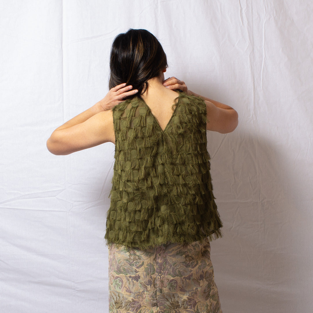 Feather Top in Olive