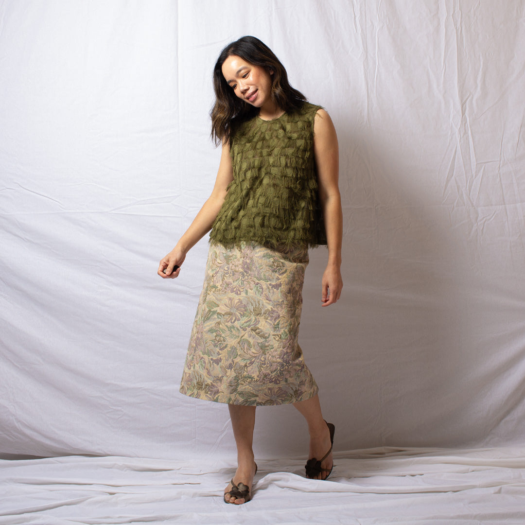 Feather Top in Olive