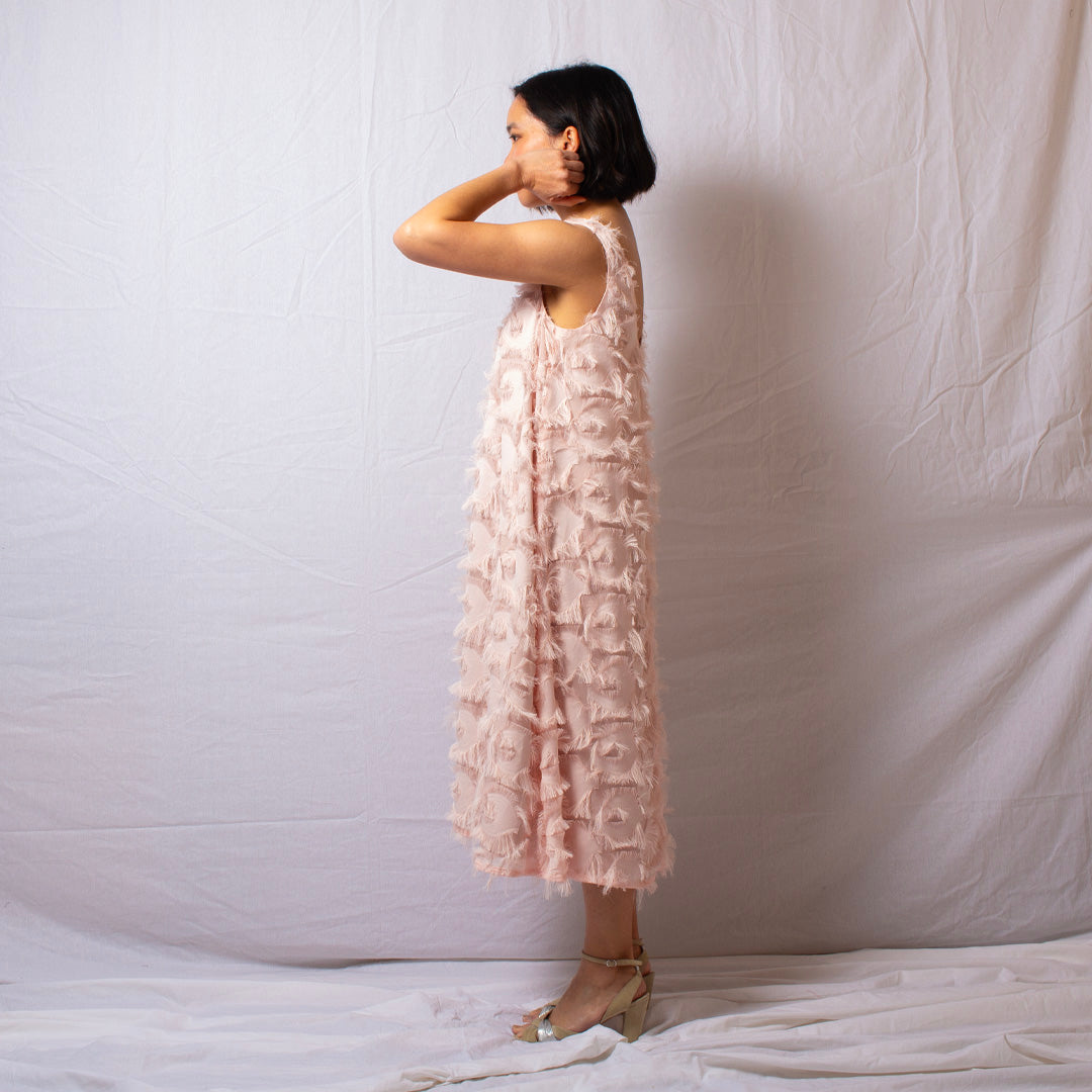 Feather Dress in Pink