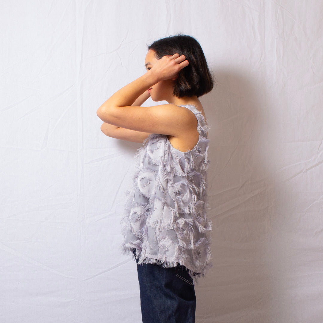 Nothing Goes To Waste Top in Dove Grey