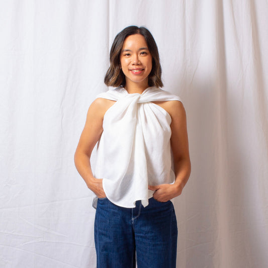 Twist Twist Top in Bright White