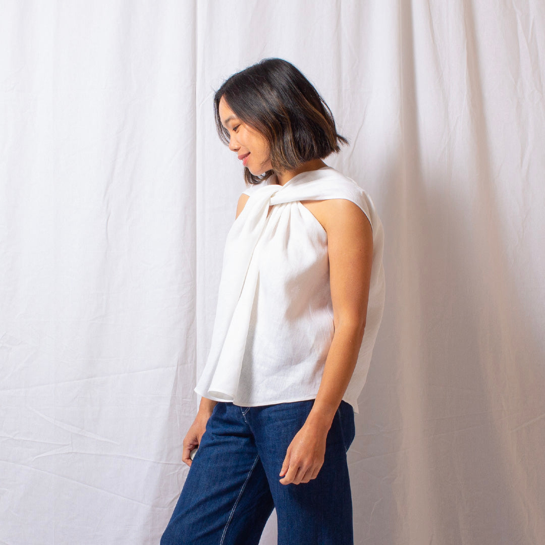 Twist Twist Top in Bright White